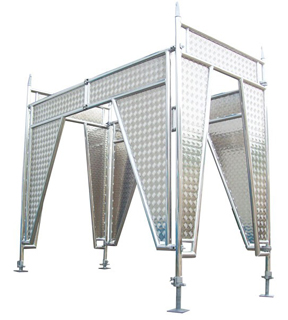 Anti Climb frame for wide scaffolding