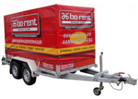 Tandem axle trailer with tarpaulin